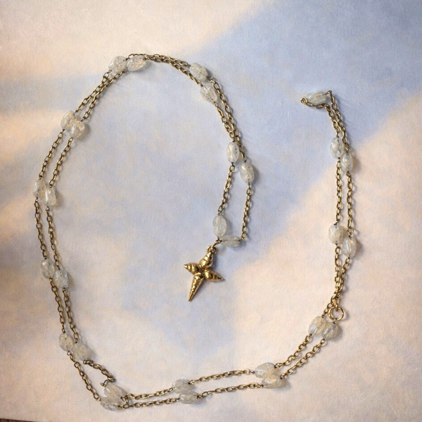 Moonstone and Cross Lariat
