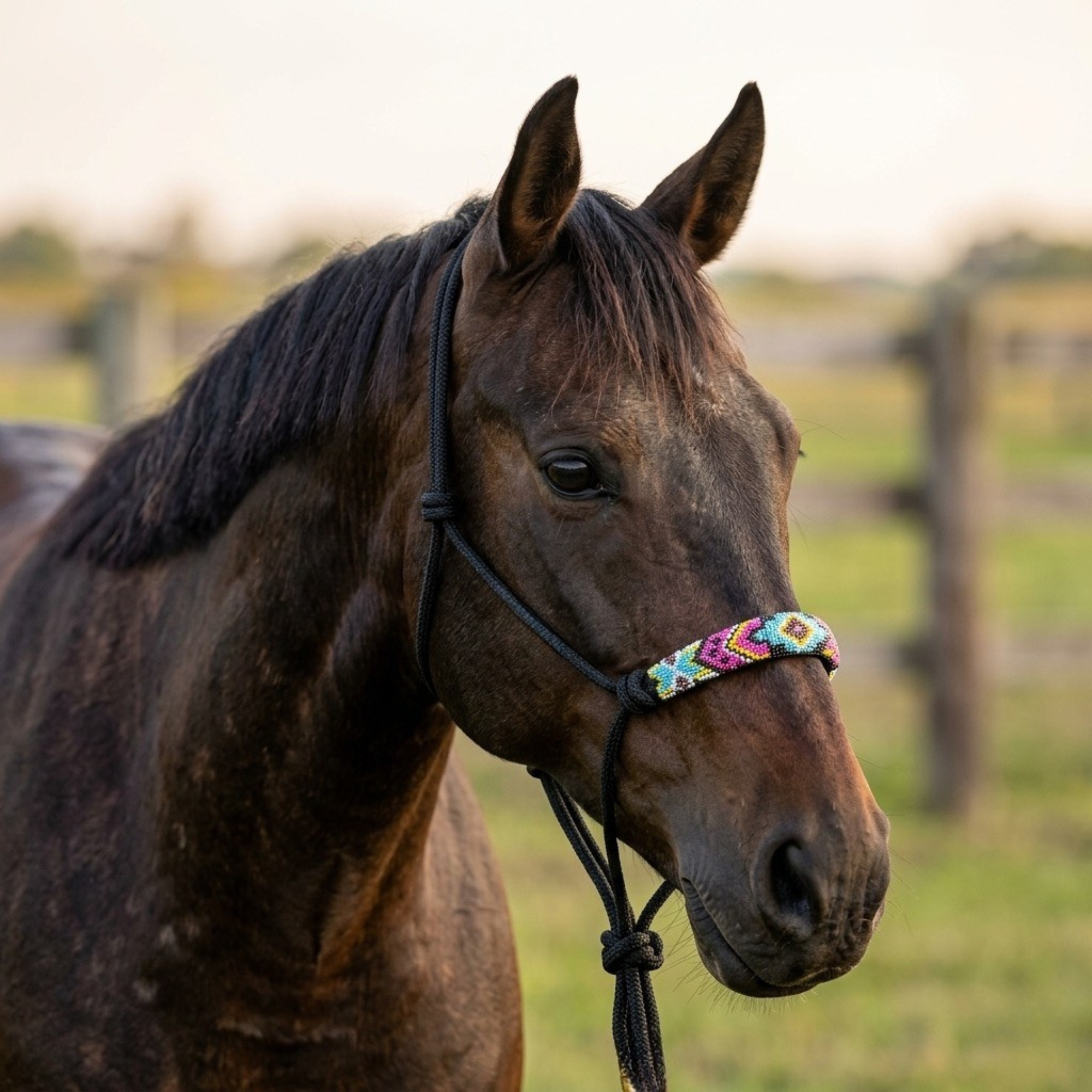Because Plain is Boring - Beaded Rope Halter