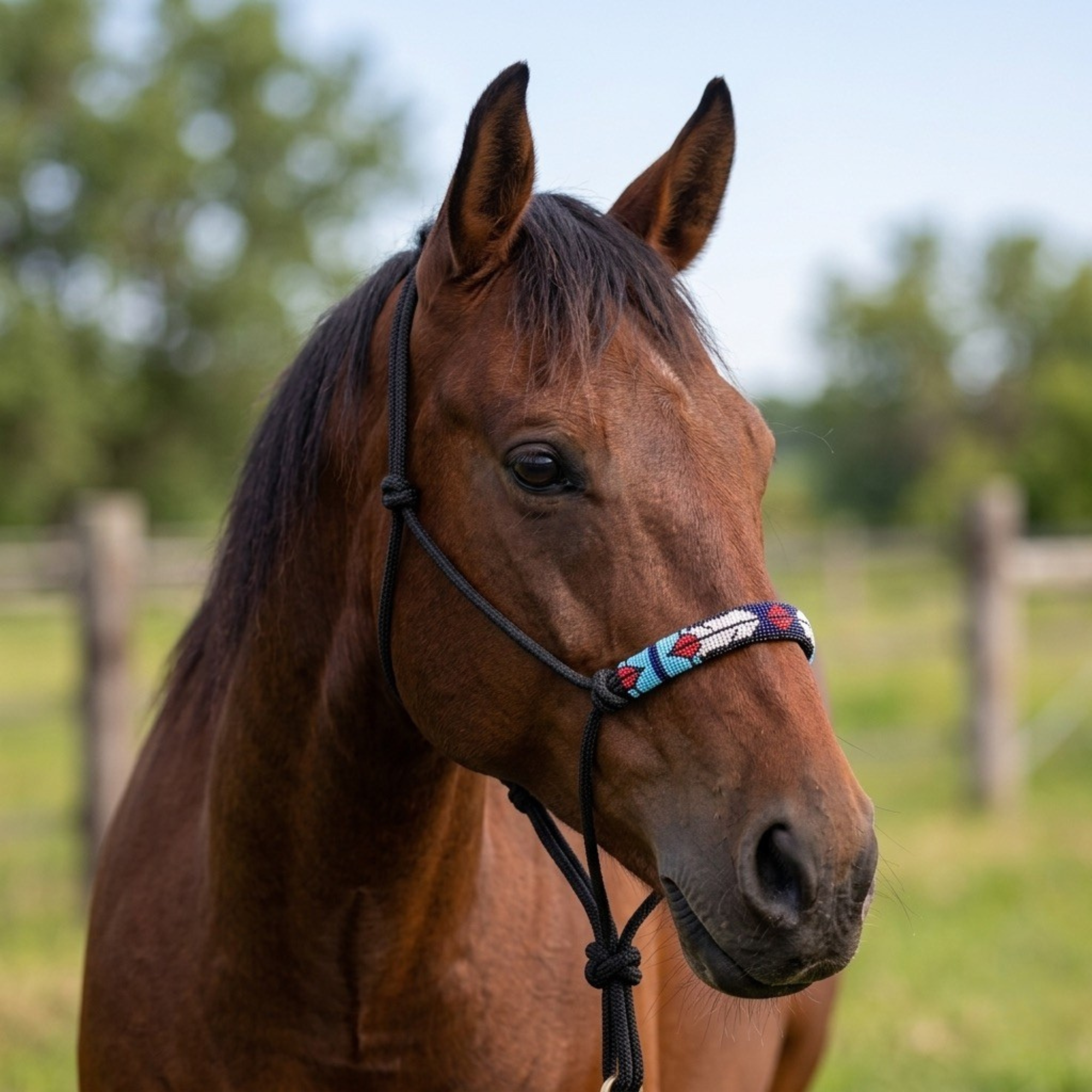 Because Plain is Boring - Beaded Rope Halter