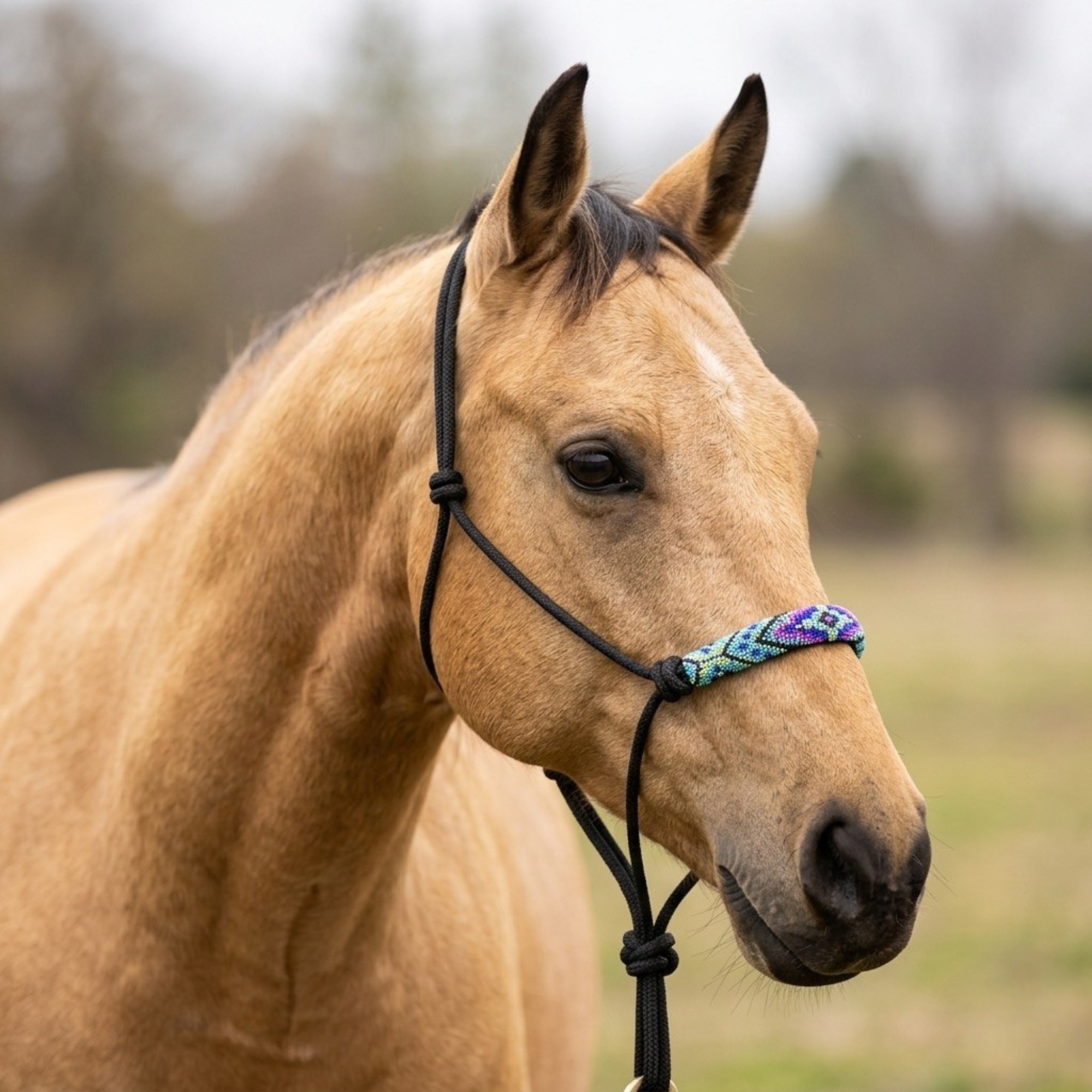 Because Plain is Boring - Beaded Rope Halter