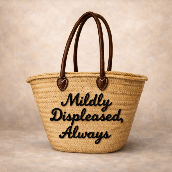 The Kitty Badminton Straw Bag - Pick your Quote