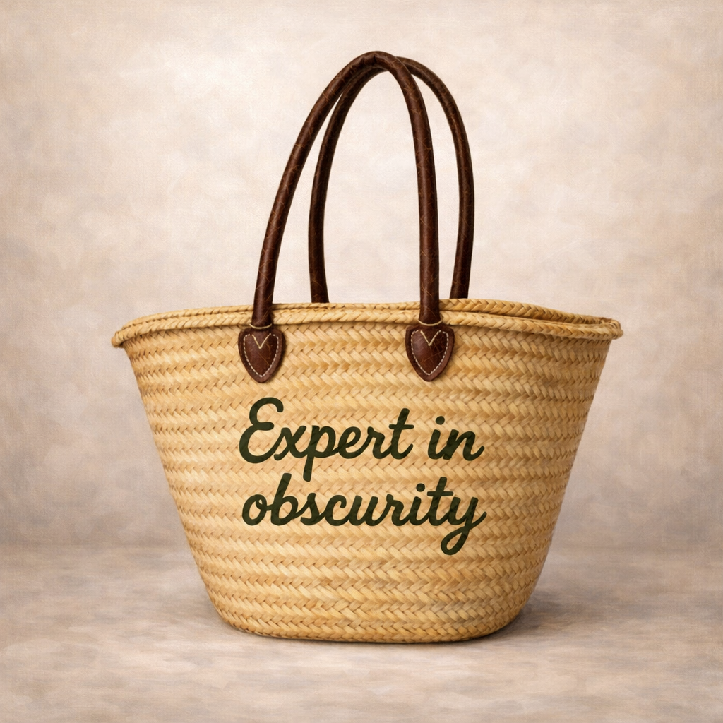 The Kitty Badminton Straw Bag - Pick your Quote