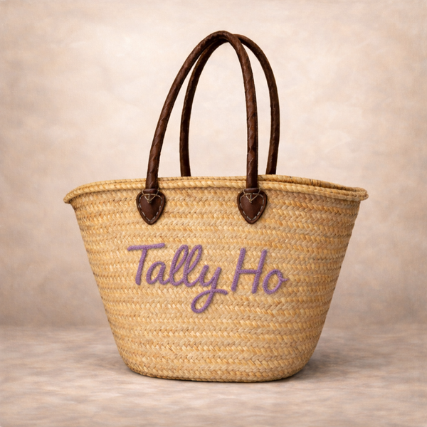The Kitty Badminton Straw Bag - Pick your Quote