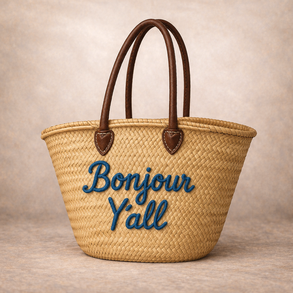 The Kitty Badminton Straw Bag - Pick your Quote