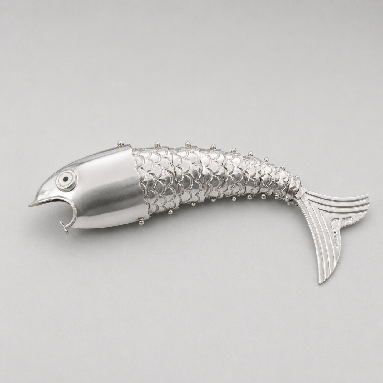 Silver Plate Articulating Fish Bottle Opener